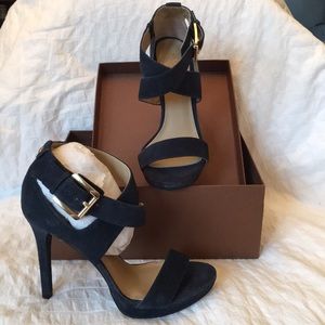 Michael Kors Navy Suede Blue High Heel